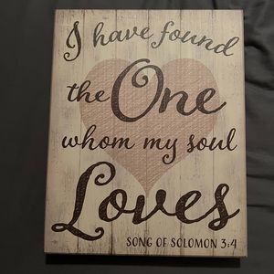 Wooden Song of Solomon art piece